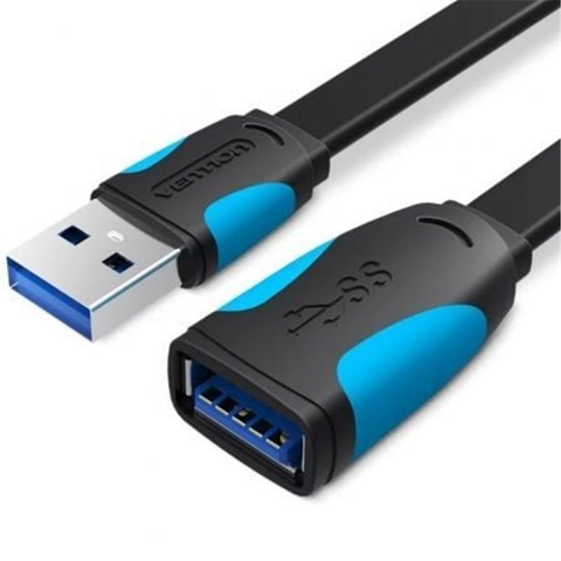 Cable Alargador USB 3.0 Vention VAS-A13-B150/ USB Macho - USB Hembra/ 5Gbps/ 1.5m/ Negro y Azul