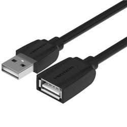 Cable Alargador USB 2.0 Vention VAS-A44-B150/ USB Macho - USB Hembra/ 1.5m/ Negro