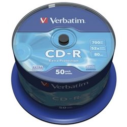 CD-R Verbatim Datalife 52X/ Tarrina-50uds