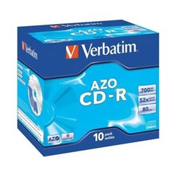 CD-R Verbatim AZO Crystal 52X/ Caja-10uds