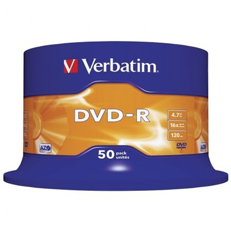 DVD-R Verbatim Advanced AZO 16X/ Tarrina-50uds