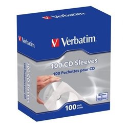 Fundas CD-R Verbatim Sleeves/ Caja-100uds