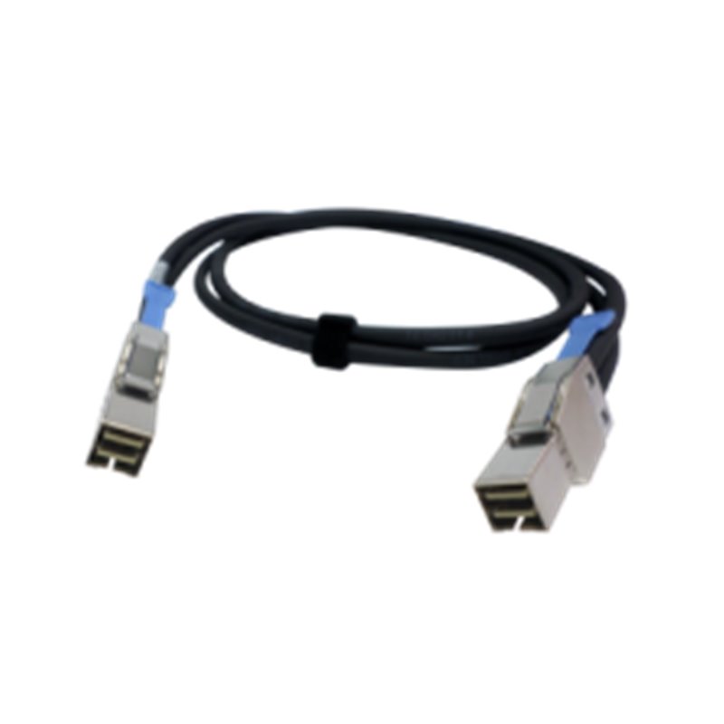 QNAP CAB-PCIE10M-8644-4X cable Serial Attached SCSI (SAS) 1 m Negro