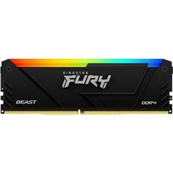 Memoria RAM Kingston FURY Beast RGB 16GB/ DDR4/ 3200MHz/ 1.35V/ CL16/ DIMM