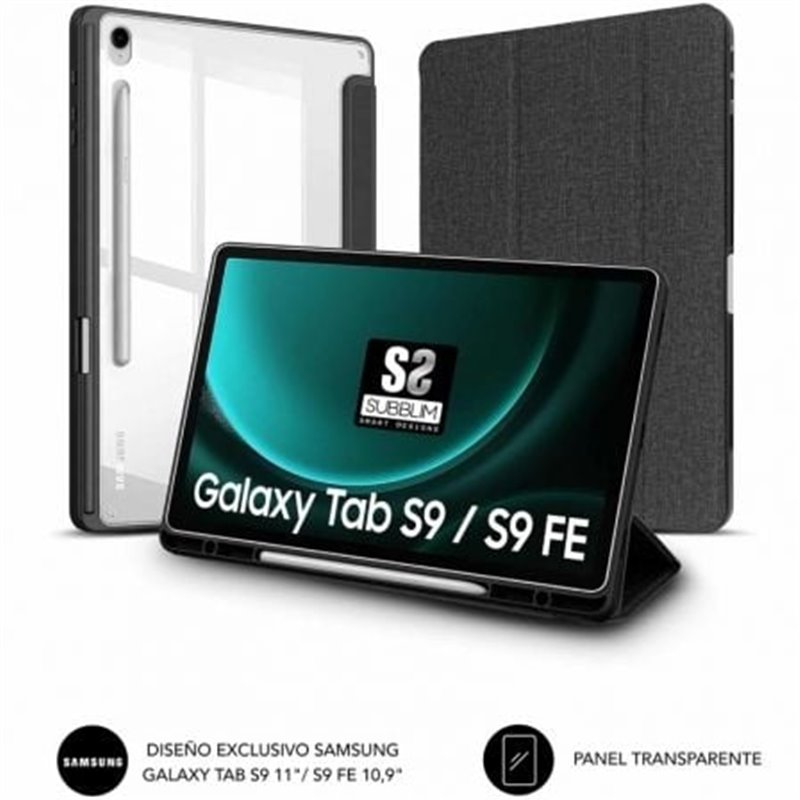 Funda Subblim Clear Shock para Tablet Samsung S9 11"/ S9 FE 10.9"/ Negra