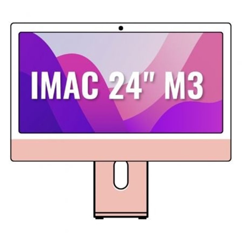 Apple iMac 24" Retina 4,5K / M3 8-Core CPU/ 8Gb/ 256Gb SSD/ 8-Core GPU/ Rosa