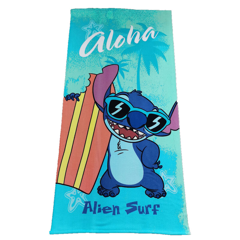 TOALLA STITCH ALIEN SURF DISNEY MICROFIBRA 70x140cm