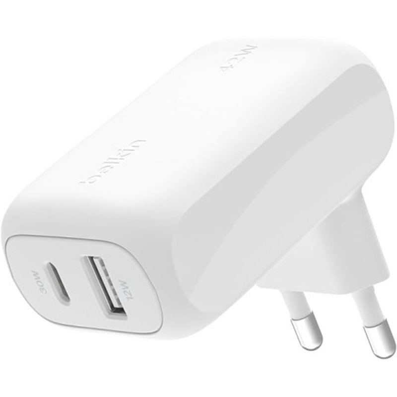 BOOSTCHARGE™ 42W - 30W USB-C PD PPS + 12W USB-A DUAL WALL CHARGE