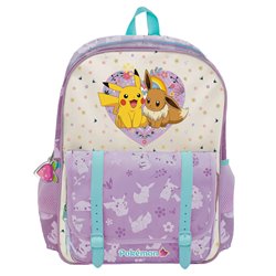 Mochila Flowers Pokemon 42cm adaptable