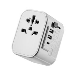 Ewent EW1475 adaptador de enchufe eléctrico Universal Blanco