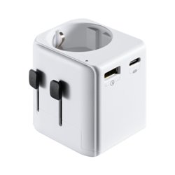 Ewent EW1472 adaptador de enchufe eléctrico Universal Blanco