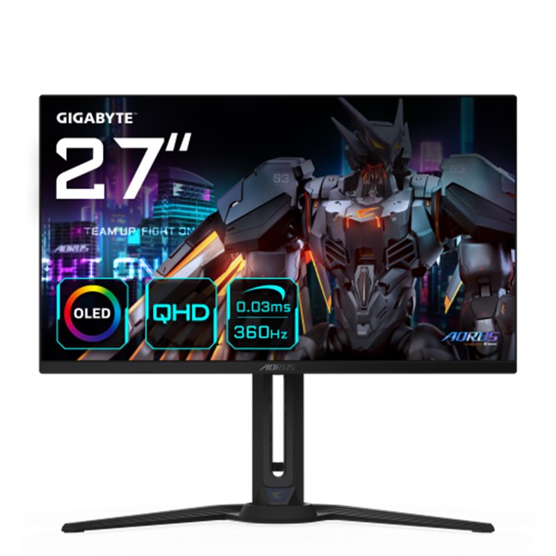 AORUS FO27Q3 pantalla para PC 68,6 cm (27") 2560 x 1440 Pixeles Quad HD OLED Negro