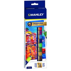 ESTUCHE PINTURA AL OLEO 12 X 12ML MANLEY MOP00012