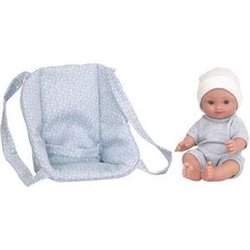 MUÑECA ELEGANCE CALIN  CON CUERPO DE VINILO Y PORTABEBE 26 CM - MODELOS SURTIDOS