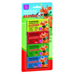 BLISTER 4 UNIDADES PLASTILINA ALPINO DE 50 GRS ALPINO DP000934