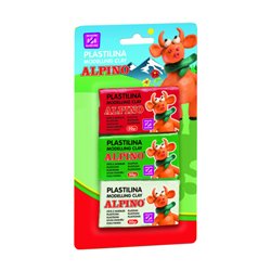 BLISTER 3 UNIDADES PLASTILINA  DE 50 GRS. ALPINO DP000116