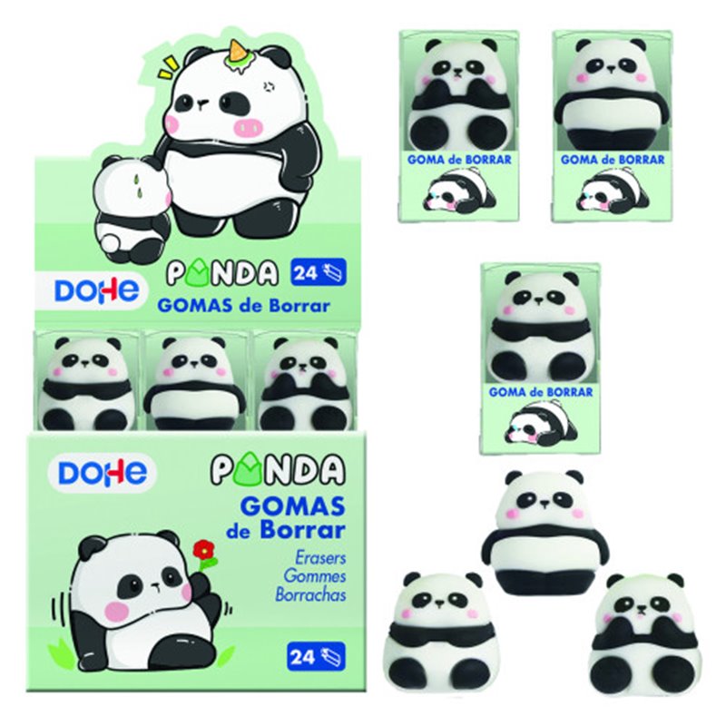 EXPOSITOR CON 24 GOMAS DE BORRAR PANDA DOHE 79635