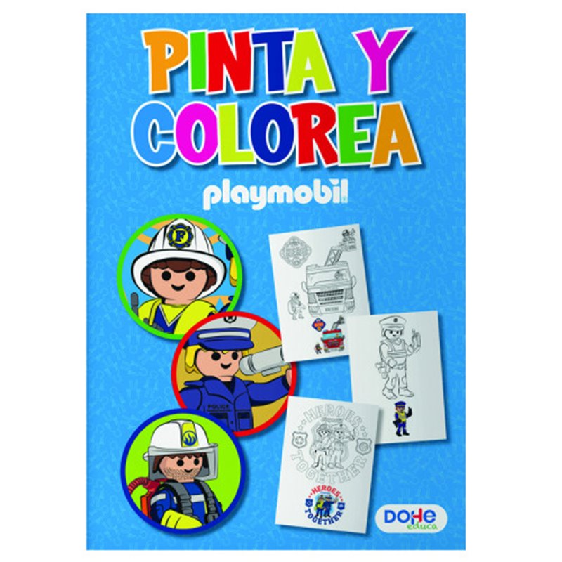 LIBROS DE COLOREAR A4 - PLAYMOBIL - MODELO POLICE DOHE 51735