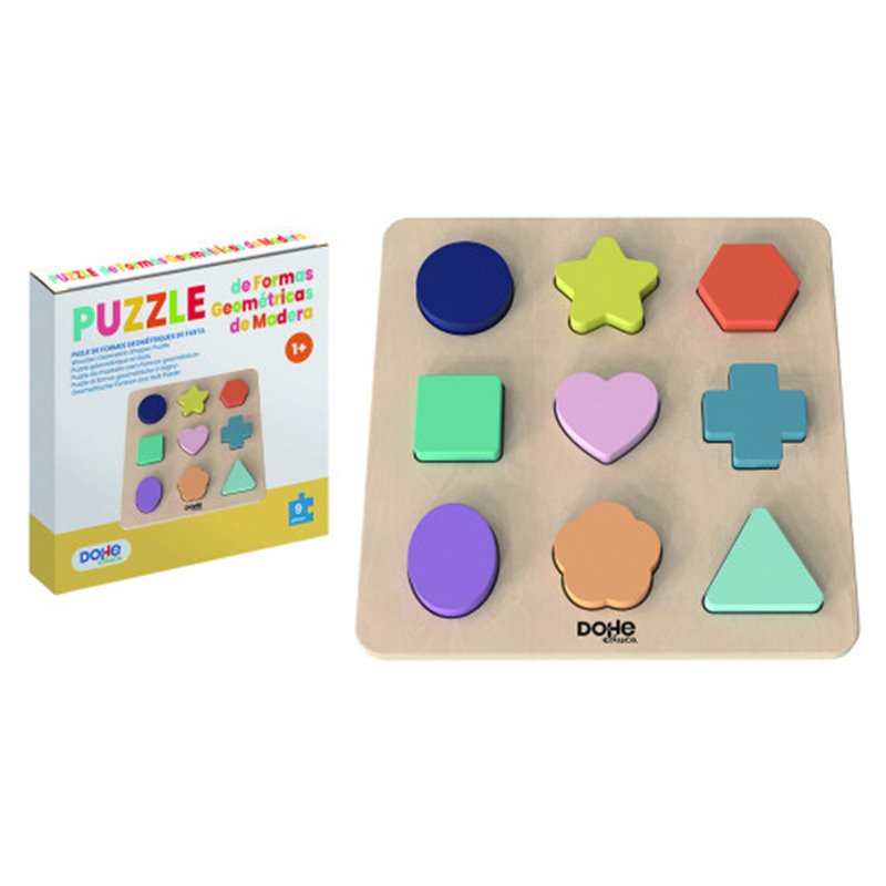 PUZZLE DE FORMAS ENCAJABLES DE MADERA - A PARTIR DE 1 AÑOS DOHE 64010