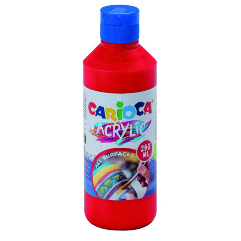 BOTELLA PINTURA ACRILICA 250 ML. ROJO CARIOCA 40431/10