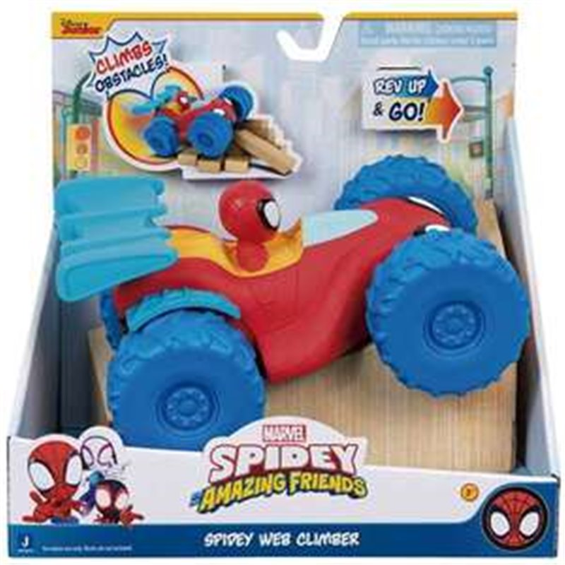 COCHE SPIDEY WEB CLIMBER. ACELERA, ARRANCA Y SUBE OBSTÁCULOS 18 CM