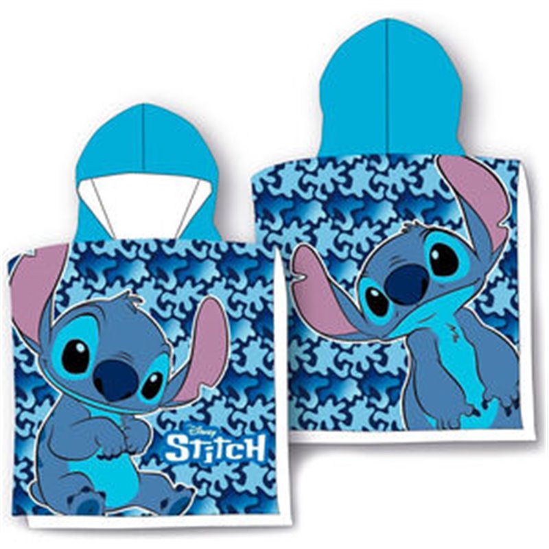 PONCHO TOALLA STITCH DISNEY MICROFIBRA