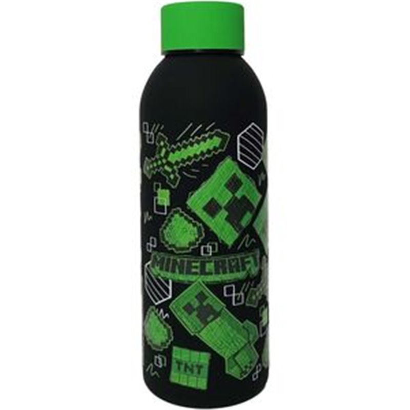 BOTELLA ACERO INOXIDABLE MINECRAFT 500ML