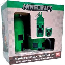 CANTIMPLORA ALUMINIO + TAZA MINECRAFT 500ML