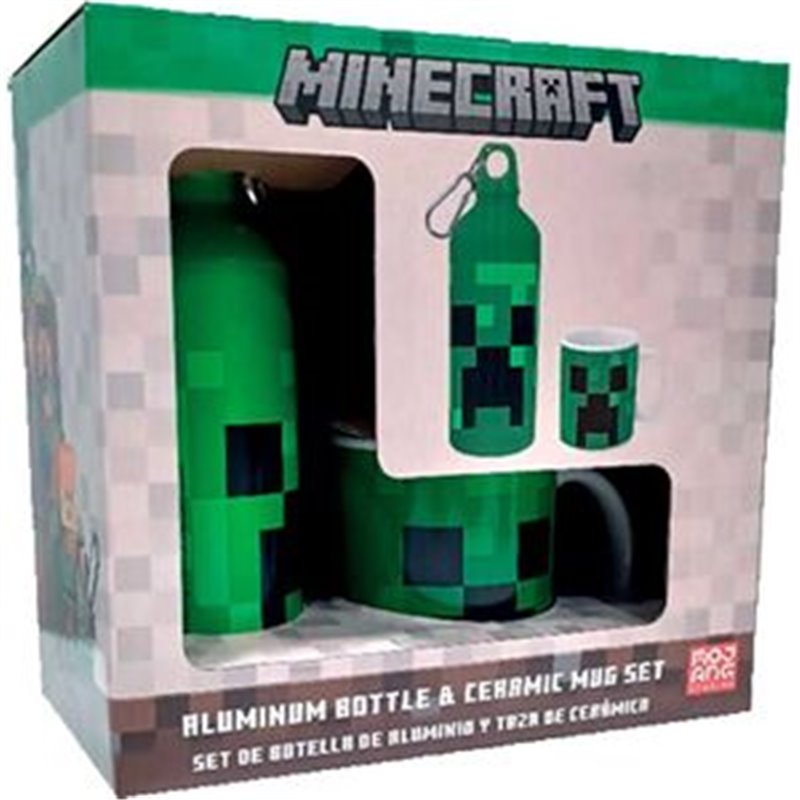 CANTIMPLORA ALUMINIO + TAZA MINECRAFT 500ML