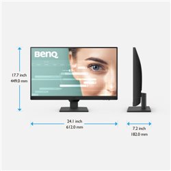 MONITOR BENQ GW2790 (9H.LLTLJ.LBE) ) 27” IPS, FHD, 100HZ, 99% SRGB, 1300:1, 2X  HDMI 1X  DP, ALTAVOCES, VESA, EYE CARE.