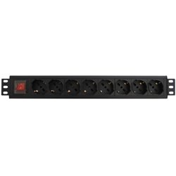 WP WPN-PDU-G01-08 unidad de distribución de energía (PDU) 1.5U Negro 8 salidas AC