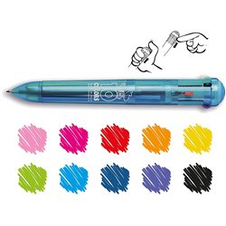 Boligrafo de 10 colores Fluo Style colores surtidos