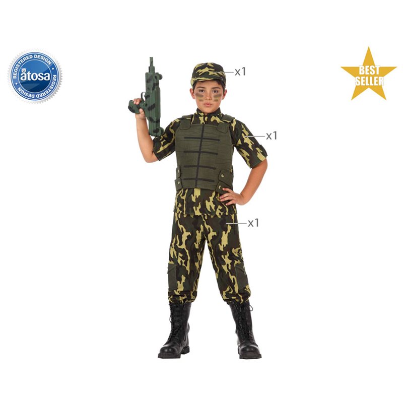 DISFRAZ MILITAR NIÑO INFANTIL CAMUFLAJE