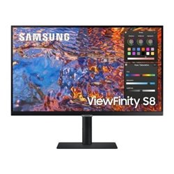 Monitor Profesional Samsung ViewFinity S8 S27B800PXU 27"/ 4K/ Regulable en altura/ Negro