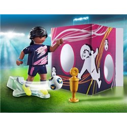 PLAYMOBIL FUTBOLISTA CON MURO DE GOL