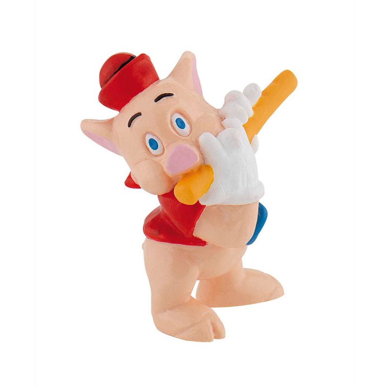 Figura Cerdito Flauta Los 3 Cerditos 5cm