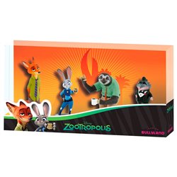 Blister 4 figuras Zootropolis Disney