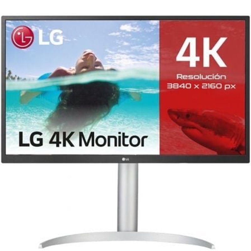 Monitor Profesional LG 27UP550P-W 27"/ 4K/ Regulable en altura/ Blanco