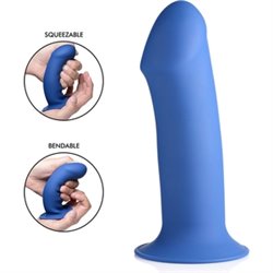 SQUEEZABLE THICK DILDO DE SILICONA - AZUL