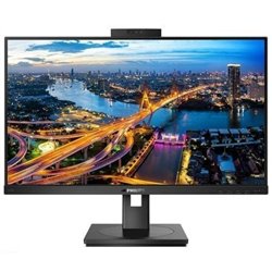 Monitor Profesional Philips 242B1H 23.8"/ Full HD/ Webcam/ Multimedia/ Regulable en altura/ Negro