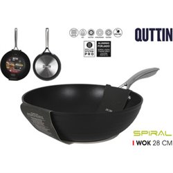 SARTEN WOK 28CM ALU.FORG.IND.SPIRAL QUTTIN