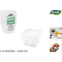 SET 10- BOL DEGUSTACION 6.5X5CM ALGON