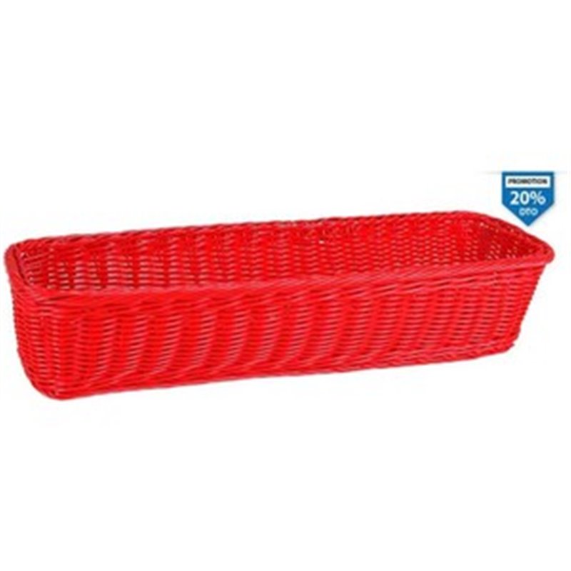 BANDEJA PP GN2/4 ROJO 53X16,2X10CM