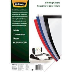 Portadas de Polipropileno Fellowes 5376503/ A4/ 300 Micras/ 100 unidades/ Transparente