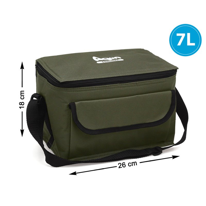 BOLSA NEVERA 26X16X18 CM 7.5L TERMOSELLADO VERDE