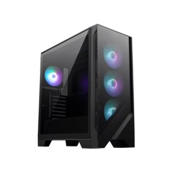 MSI MAG FORGE 320R AIRFLOW carcasa de ordenador Micro Torre Negro, Transparente