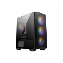 MSI MAG FORGE M100R carcasa de ordenador Midi Tower Negro, Transparente