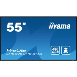 iiyama ProLite Pantalla plana para señalización digital 138,7 cm (54.6") LCD Wifi 500 cd / m² 4K Ultra HD Negro Procesador incor