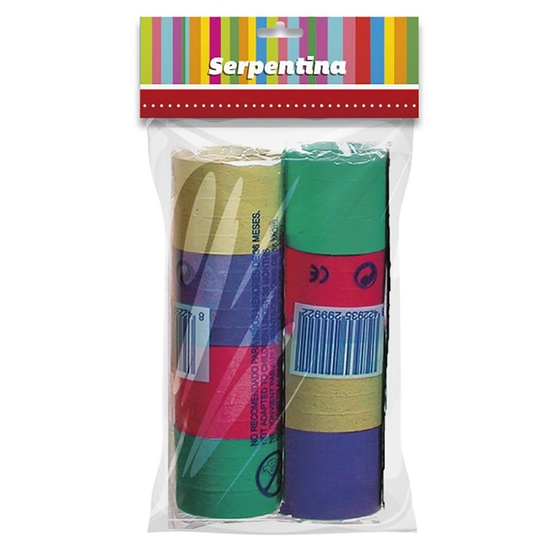 SERPENTINA COLORES 20 ROLLITOS X2