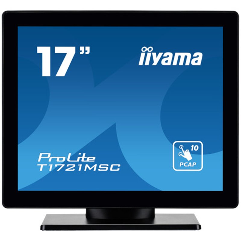 iiyama ProLite T1721MSC-B2 pantalla para PC 43,2 cm (17") 1280 x 1024 Pixeles SXGA LED Pantalla táctil Mesa Negro